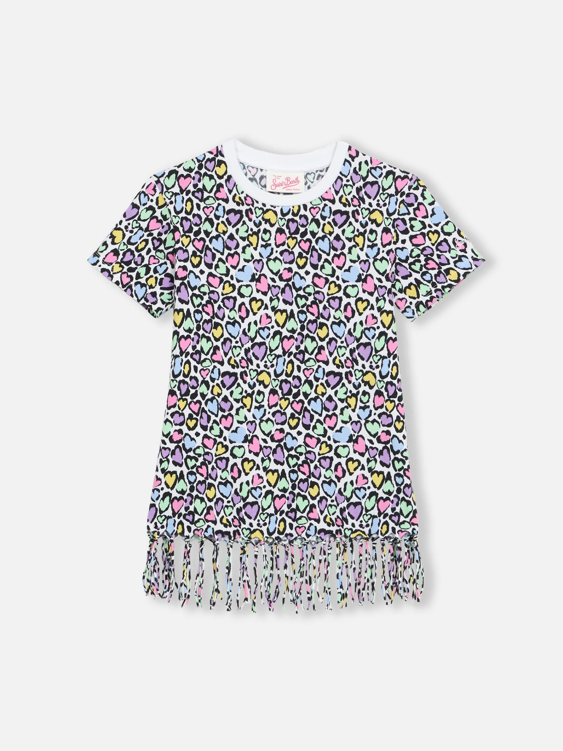 Abbey-Kleid für Mädchen mit Fransen und Animal-Print