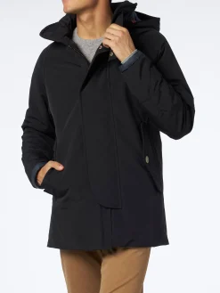 Anthrazitgraue Parkajacke mit Kapuze für Herren Voyager