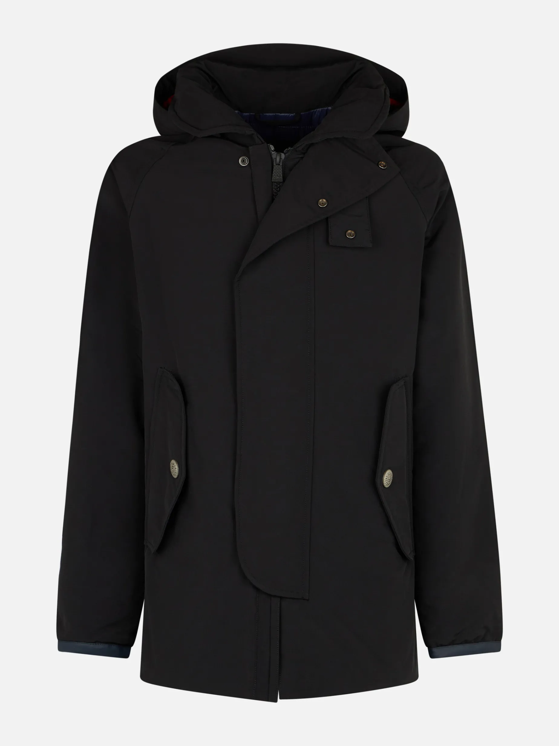 Anthrazitgraue Parkajacke mit Kapuze für Herren Voyager