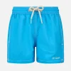 Aquablaue mittellange Badeshorts für Jungen Patmos Jr