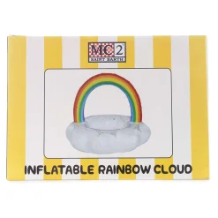 Aufblasbarer Schwimmkörper mit Regenbogen und Wolken