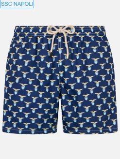 Badeshorts aus leichtem Stoff für Herren mit aufgedrucktem Lazio-Logo | SS LAZIO SPECIAL EDITION