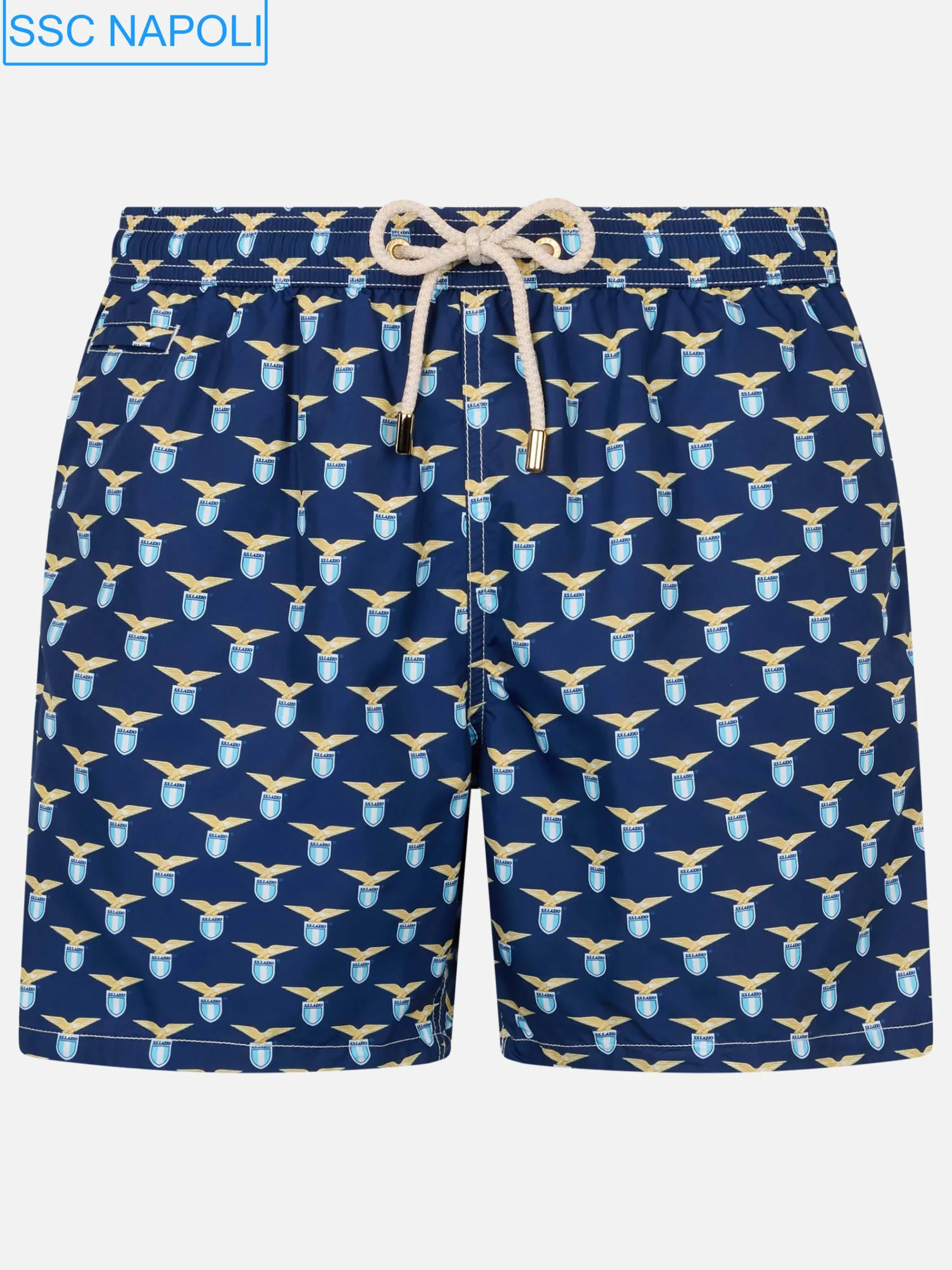 Badeshorts aus leichtem Stoff für Herren mit aufgedrucktem Lazio-Logo | SS LAZIO SPECIAL EDITION