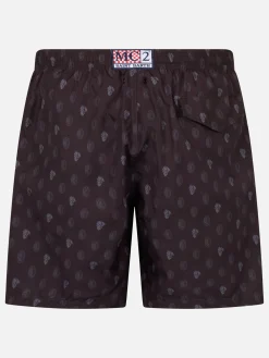 Badeshorts aus leichtem Stoff für Herren mit Milan-Logo-Aufdruck und Patch | AC MILAN SPECIAL EDITION