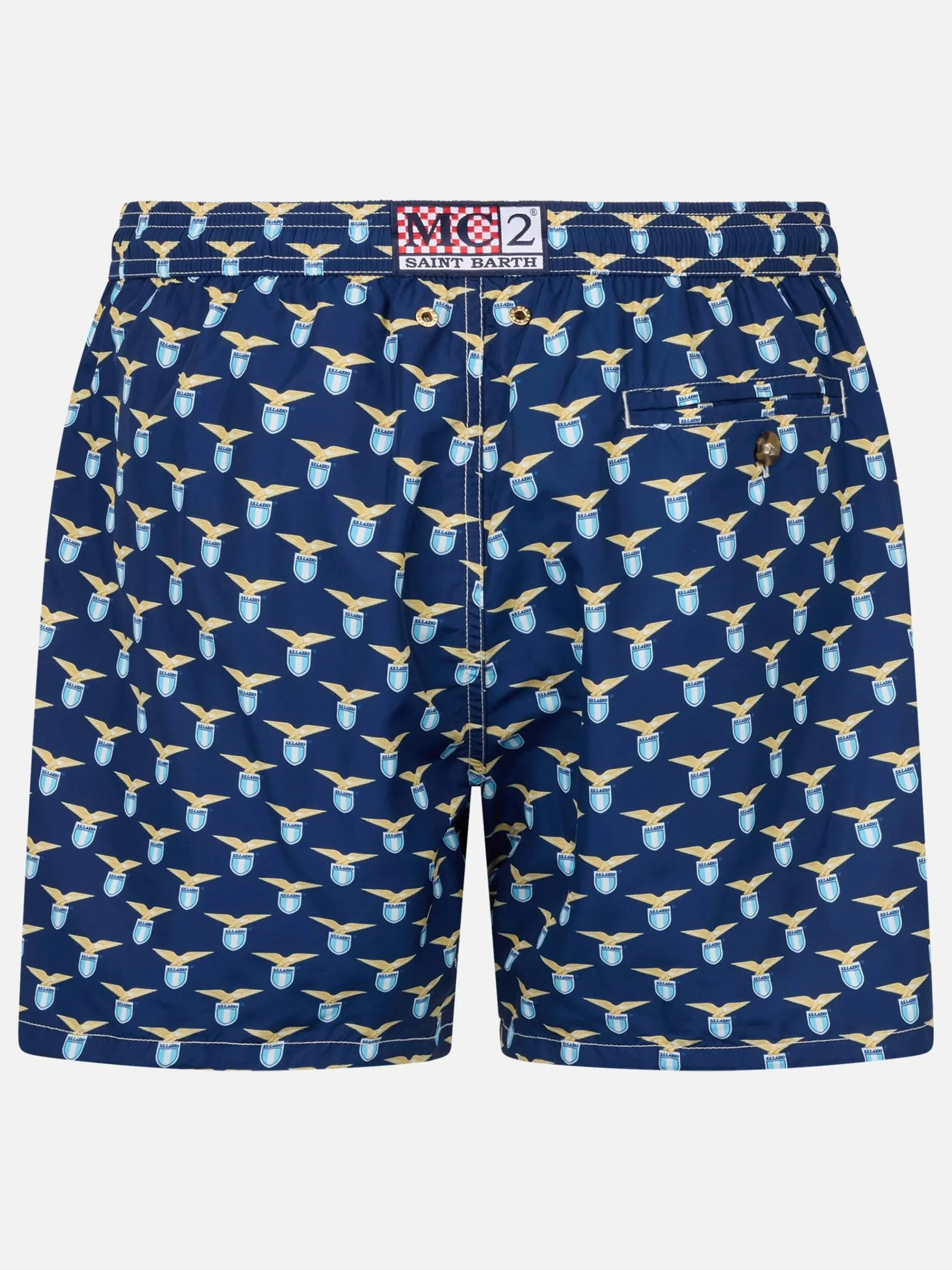 Badeshorts aus leichtem Stoff für Herren mit aufgedrucktem Lazio-Logo | SS LAZIO SPECIAL EDITION