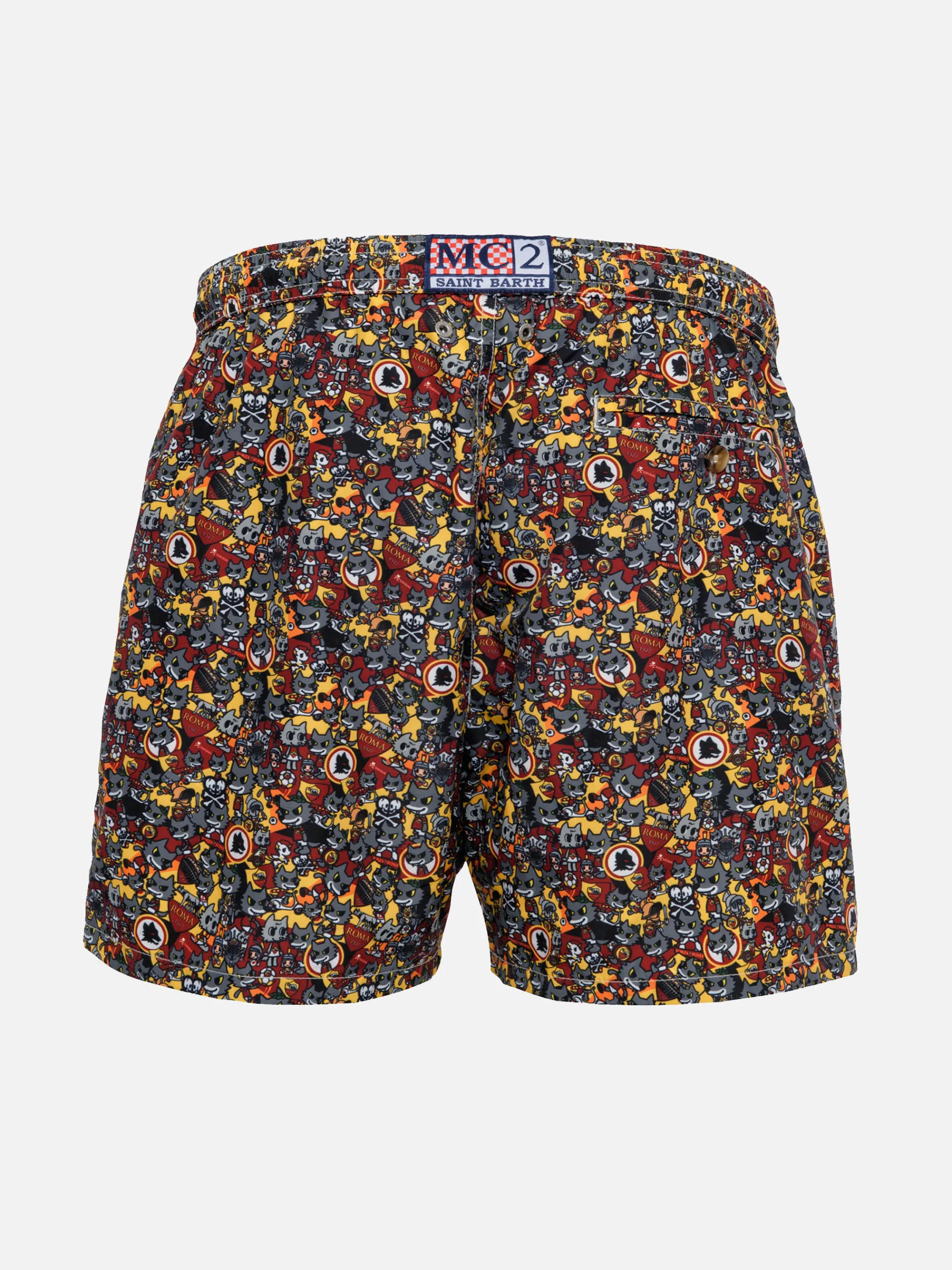 Badeshorts aus leichtem Stoff für Jungen mit Roma-Aufdruck | AS ROMA SPECIAL EDITION