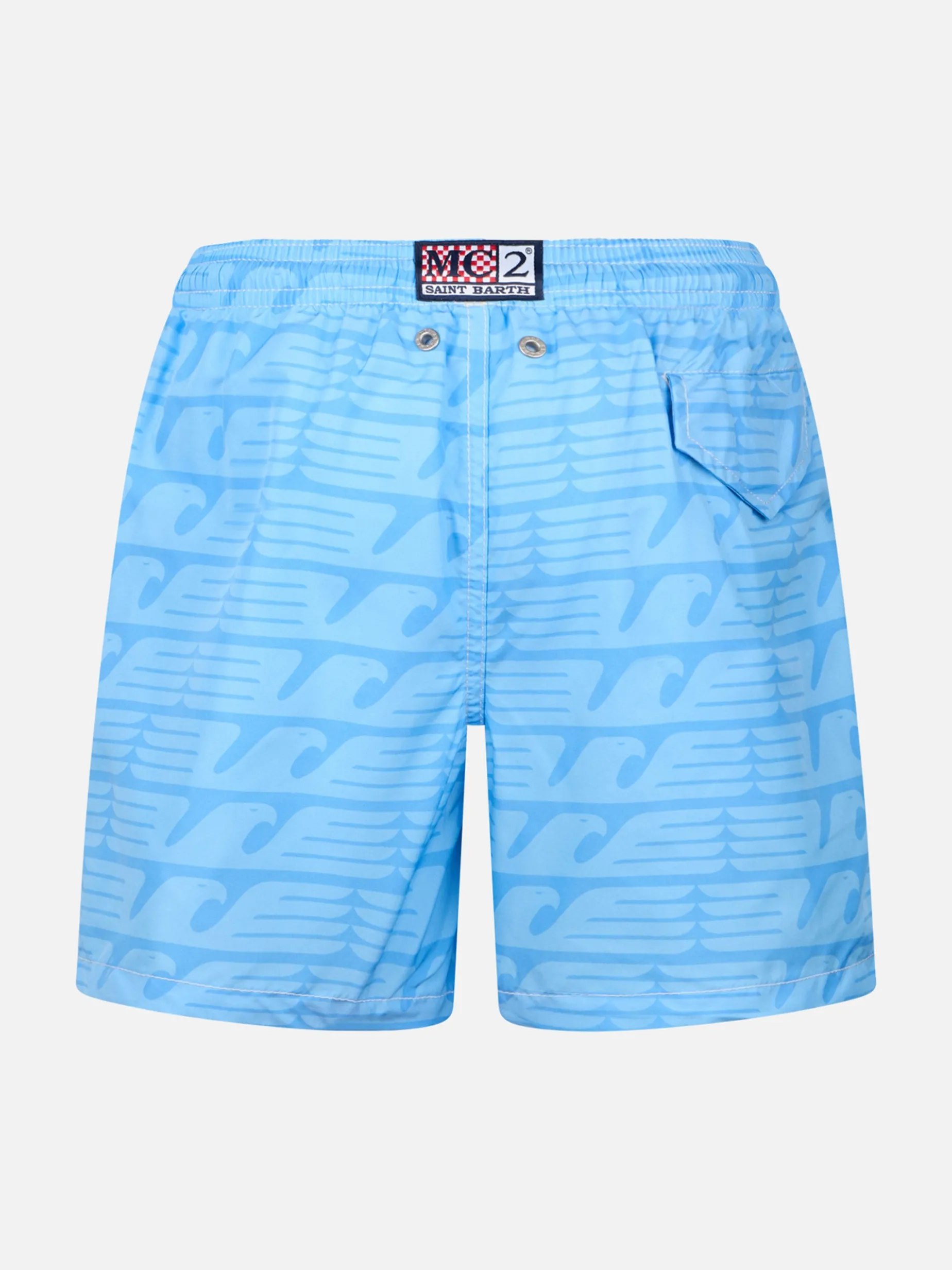 Badeshorts aus leichtem Stoff für Jungen mit Lazio-Aufdruck | SS LAZIO SPECIAL EDITION