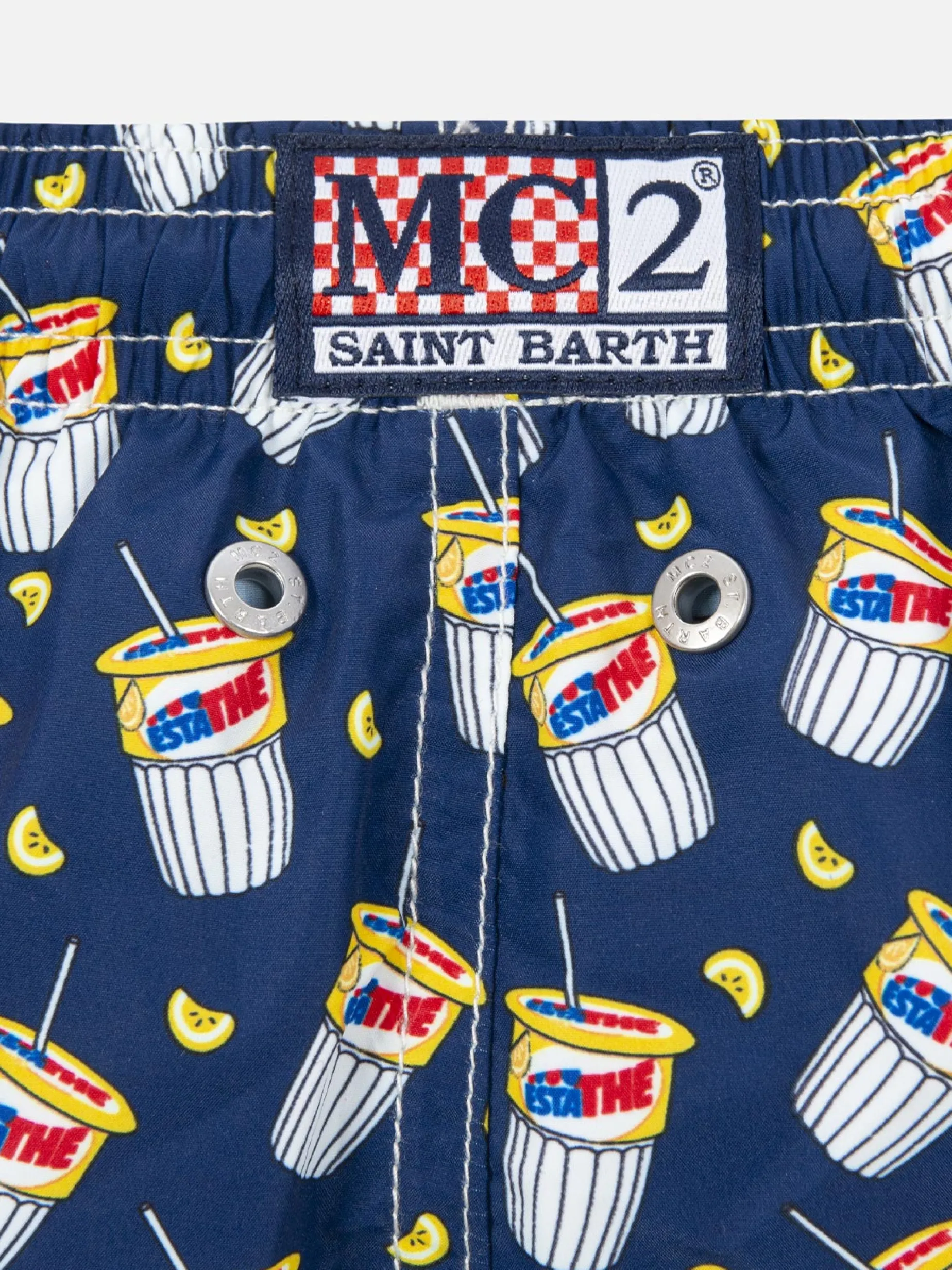 Badeshorts aus leichtem Stoff für Jungen mit Estathè-Aufdruck | ESTATHE‘ SPECIAL EDITION