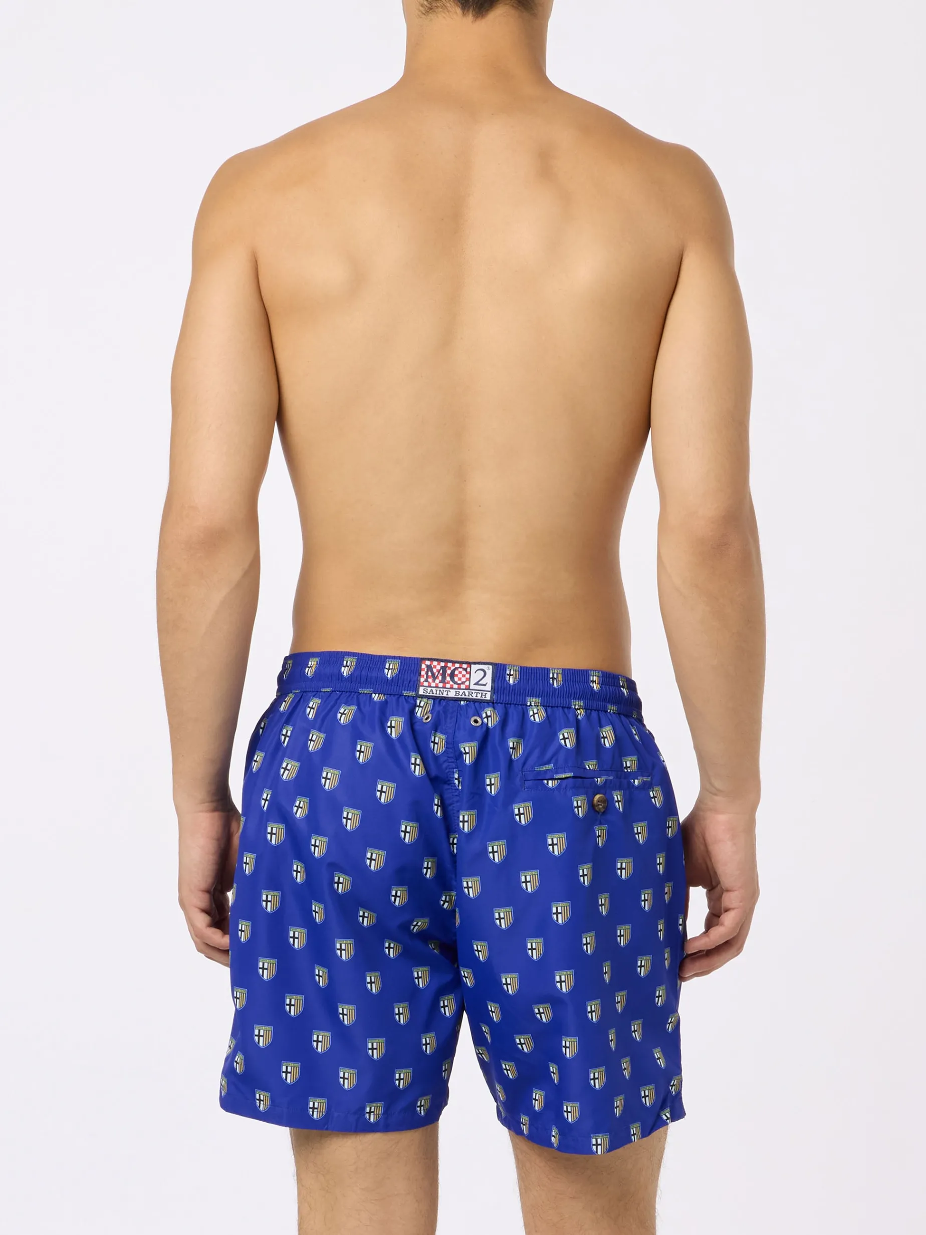 Badeshorts aus leichtem Stoff für Herren mit Parma-Logo-Aufdruck | PARMA CALCIO SPECIAL EDITION