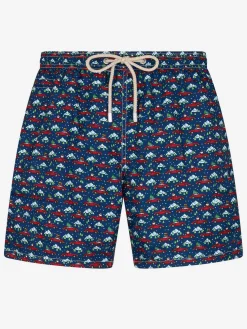 Badeshorts für Herren aus leichtem Stoff Lighting Micro Fantasy mit Santa Driver-Print