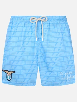 Badeshorts für Herren aus leichtem Stoff „Lighting“ mit Lazio-Aufdruck | SS LAZIO SPECIAL EDITION