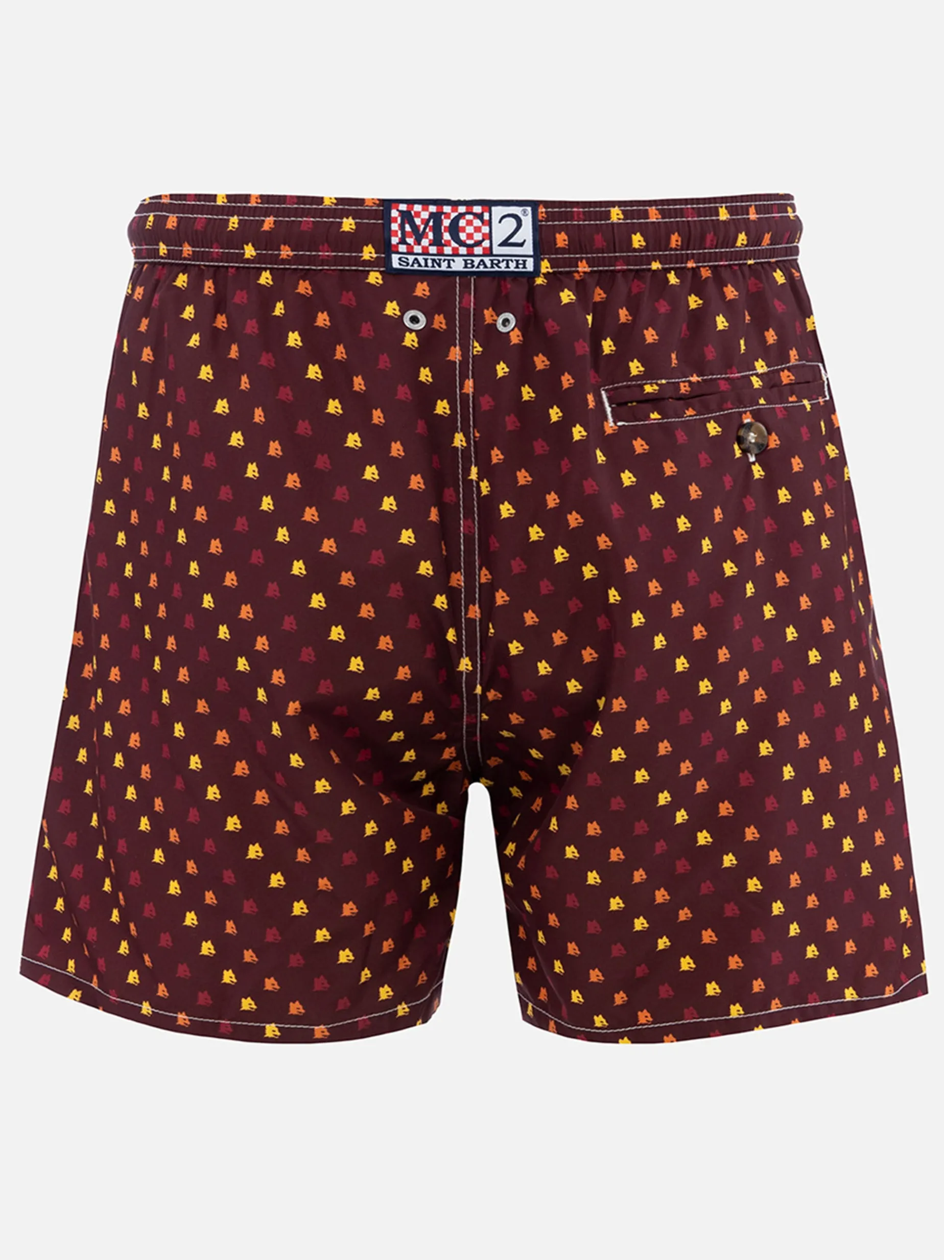 Badeshorts für Herren aus leichtem Stoff Lighting Micro Fantasy mit Roma-Aufdruck | AS ROMA SPECIAL EDITION