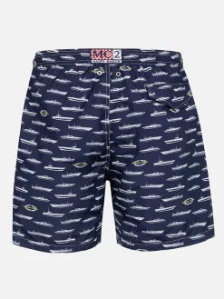 Badeshorts für Herren aus leichtem Stoff Lighting mit Magnum Marine-Aufdruck | MAGNUM MARINE SPECIAL EDITION