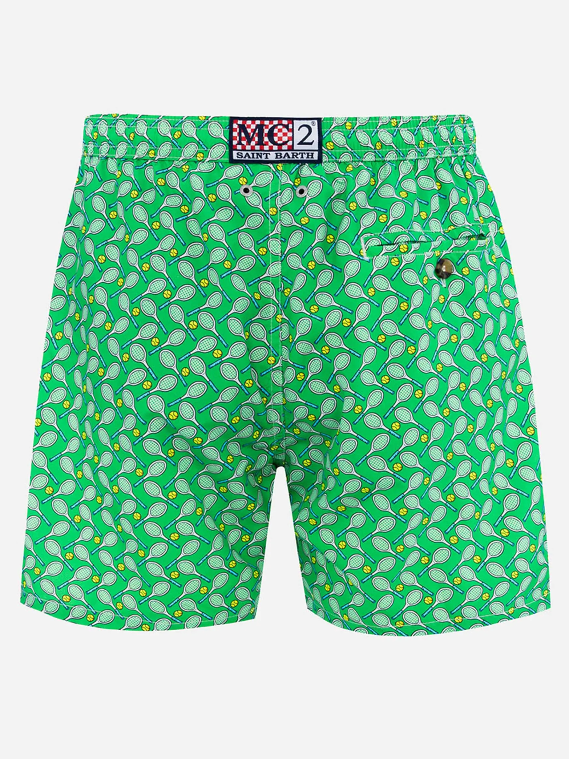 Badeshorts für Herren aus leichtem Stoff Lighting Micro Fantasy mit Tennis-Print