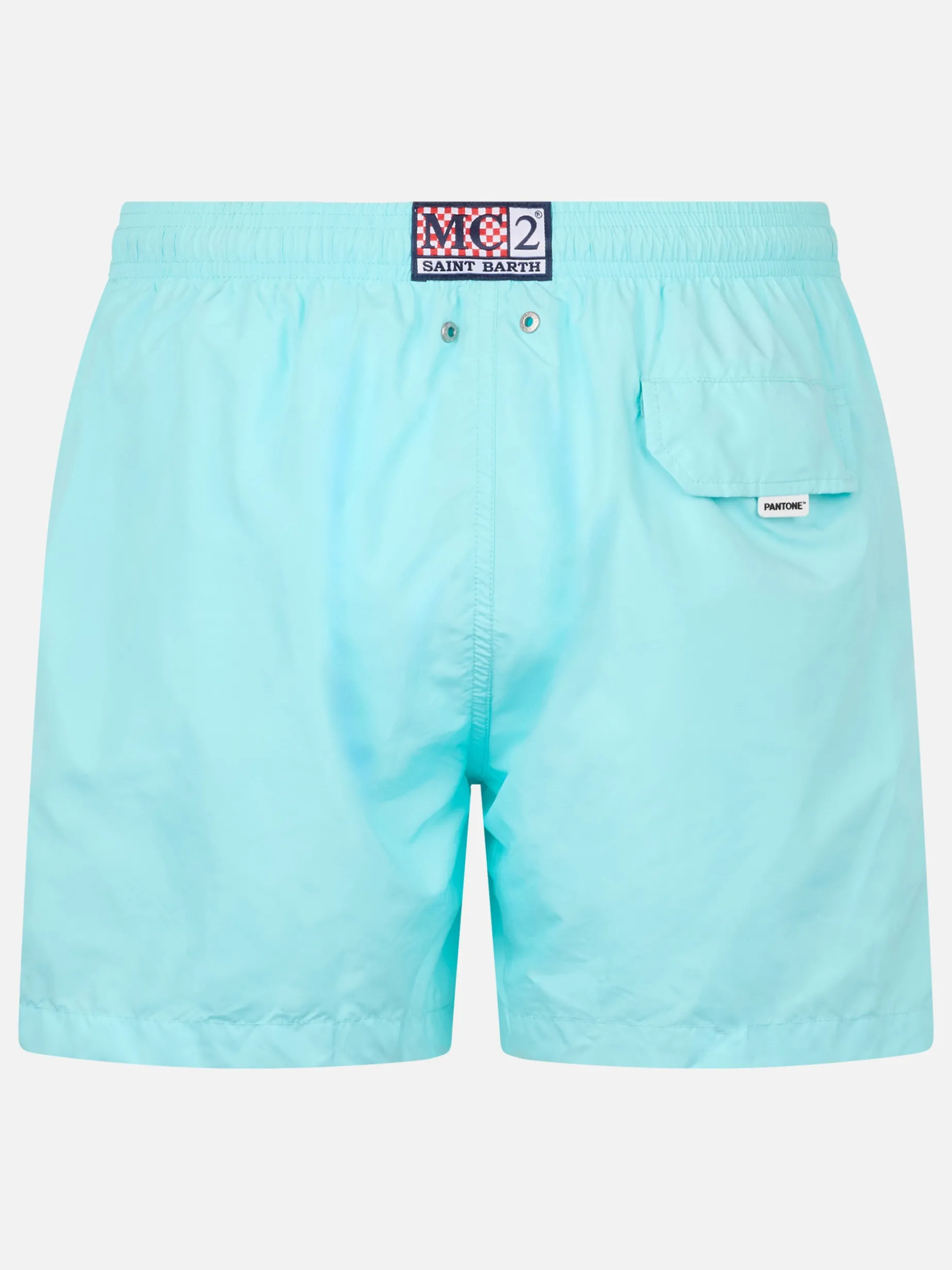 Badeshorts für Herren aus leichtem, wassergrünem Stoff Lighting Pantone | PANTONE-SONDERAUSGABE