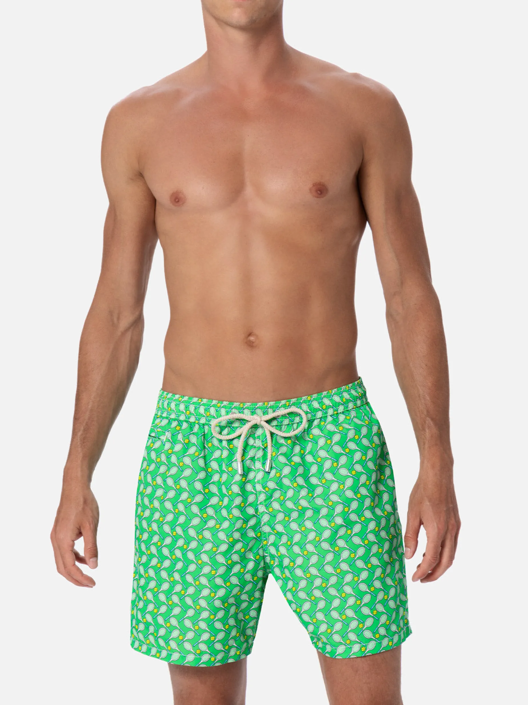 Badeshorts für Herren aus leichtem Stoff Lighting Micro Fantasy mit Tennis-Print