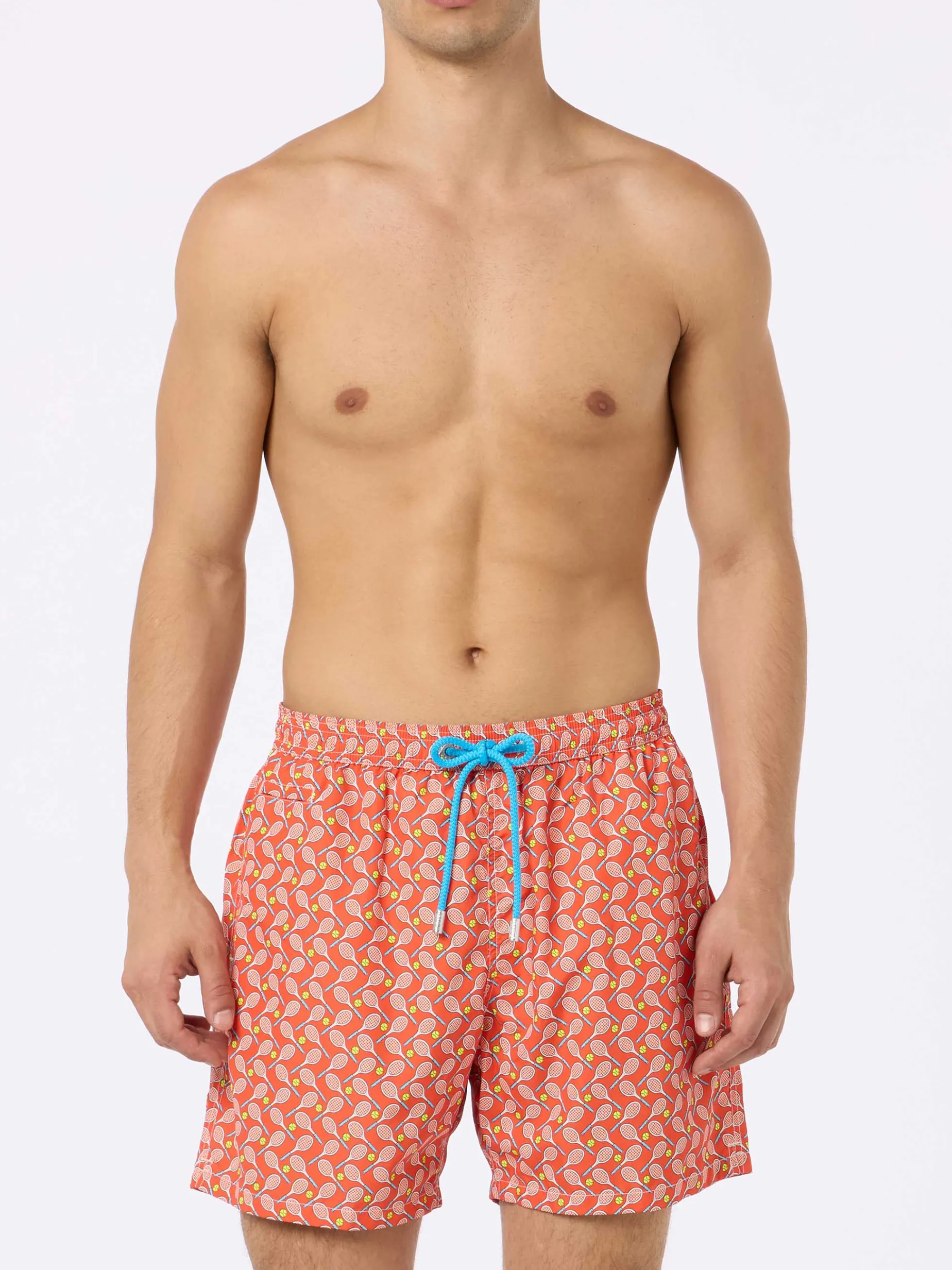 Badeshorts für Herren aus leichtem Stoff Lighting Micro Fantasy mit Tennis-Print
