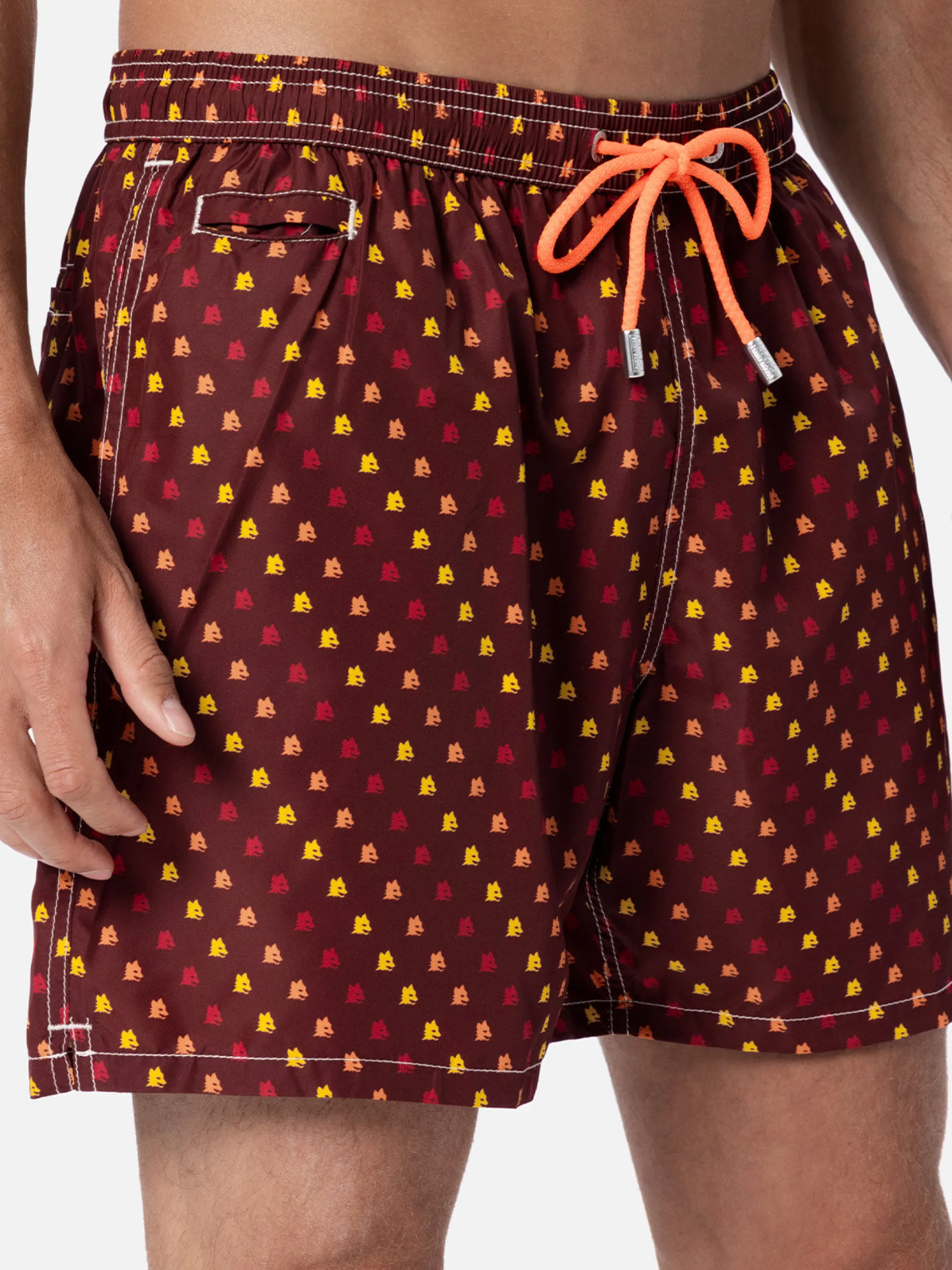 Badeshorts für Herren aus leichtem Stoff Lighting Micro Fantasy mit Roma-Aufdruck | AS ROMA SPECIAL EDITION