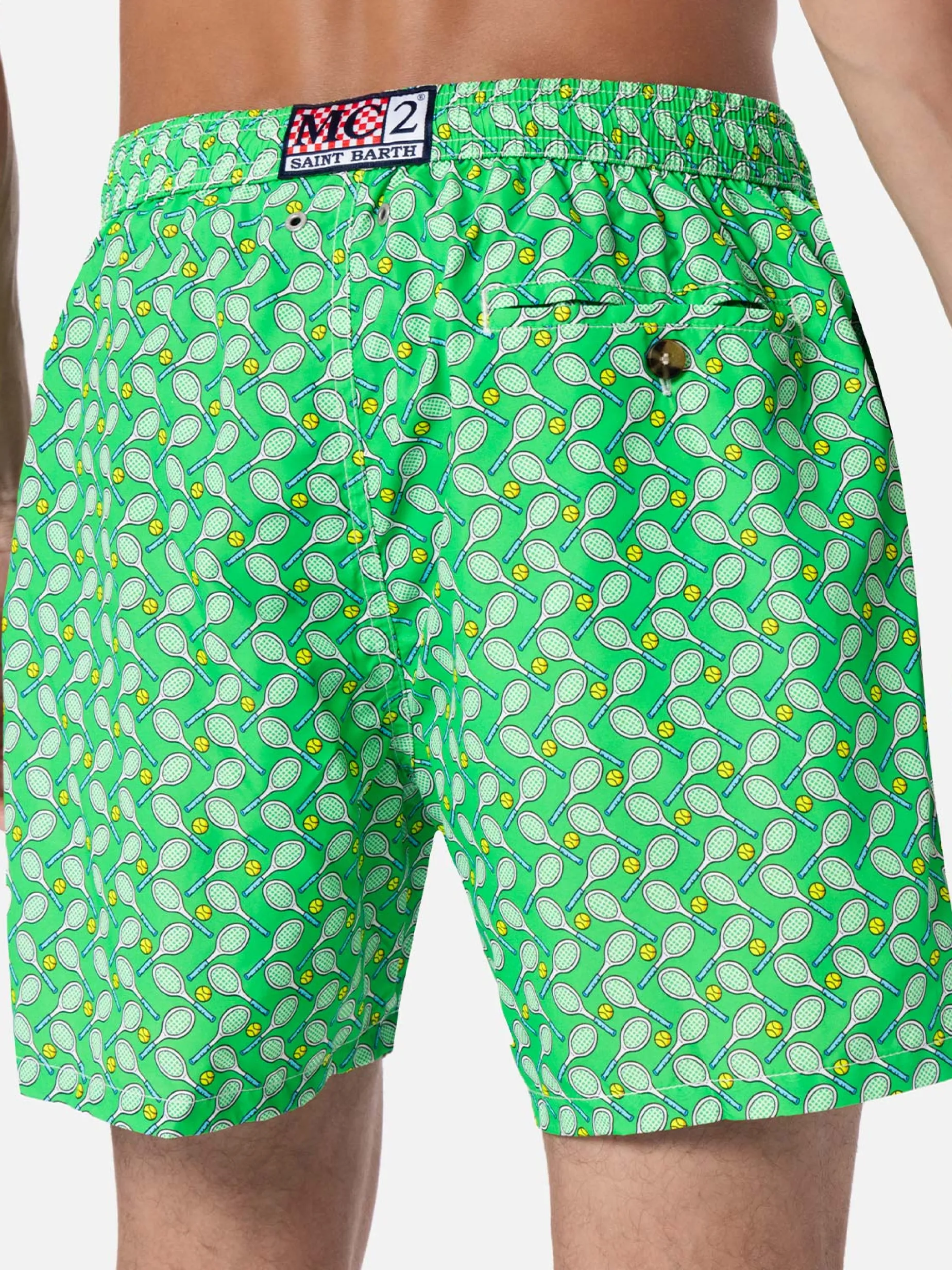Badeshorts für Herren aus leichtem Stoff Lighting Micro Fantasy mit Tennis-Print
