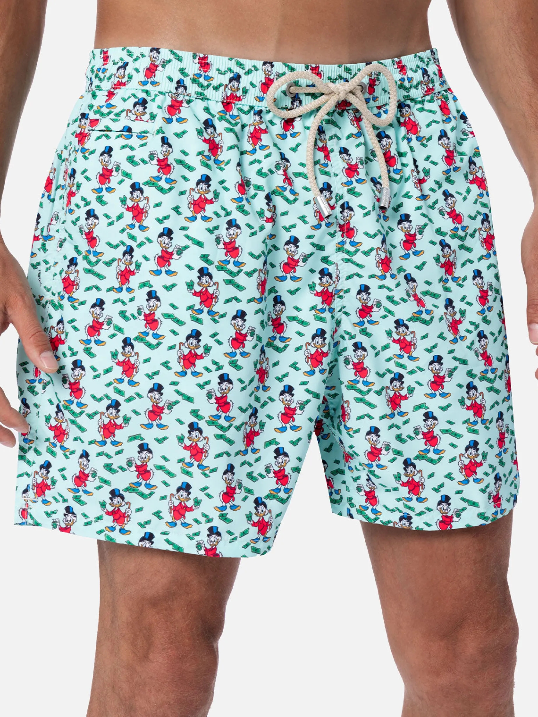 Badeshorts für Herren aus leichtem Stoff Lighting Micro Fantasy mit Scrooge-Aufdruck | DISNEY SPECIAL EDITION