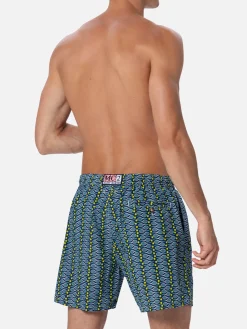 Badeshorts für Herren aus leichtem Stoff Lighting Micro Fantasy mit Tennis-Print