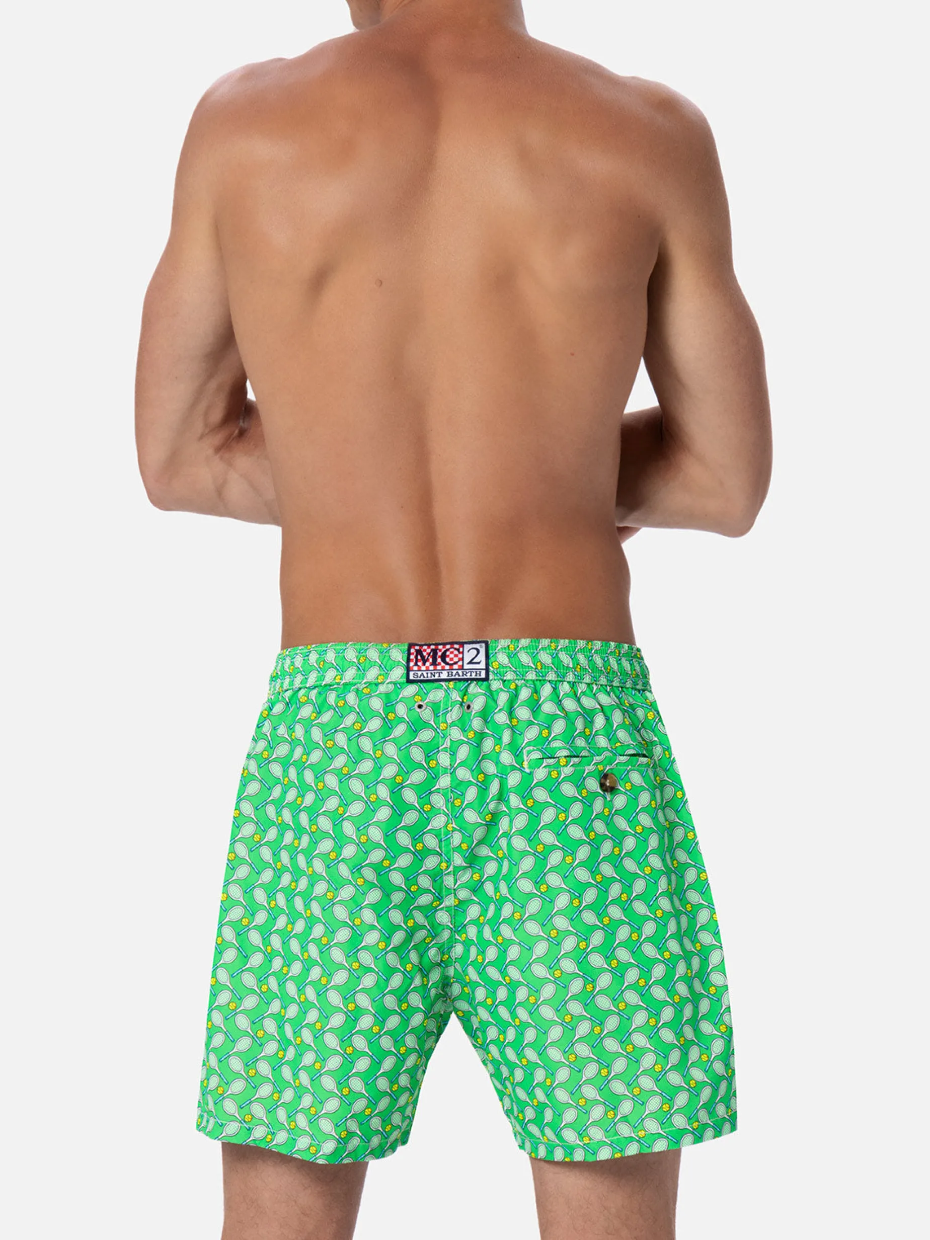 Badeshorts für Herren aus leichtem Stoff Lighting Micro Fantasy mit Tennis-Print
