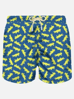 Badeshorts für Herren mit Krokodildruck