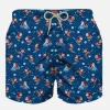 Badeshorts für Jungen aus leichtem Stoff mit „Happy Santa Claus“-Aufdruck