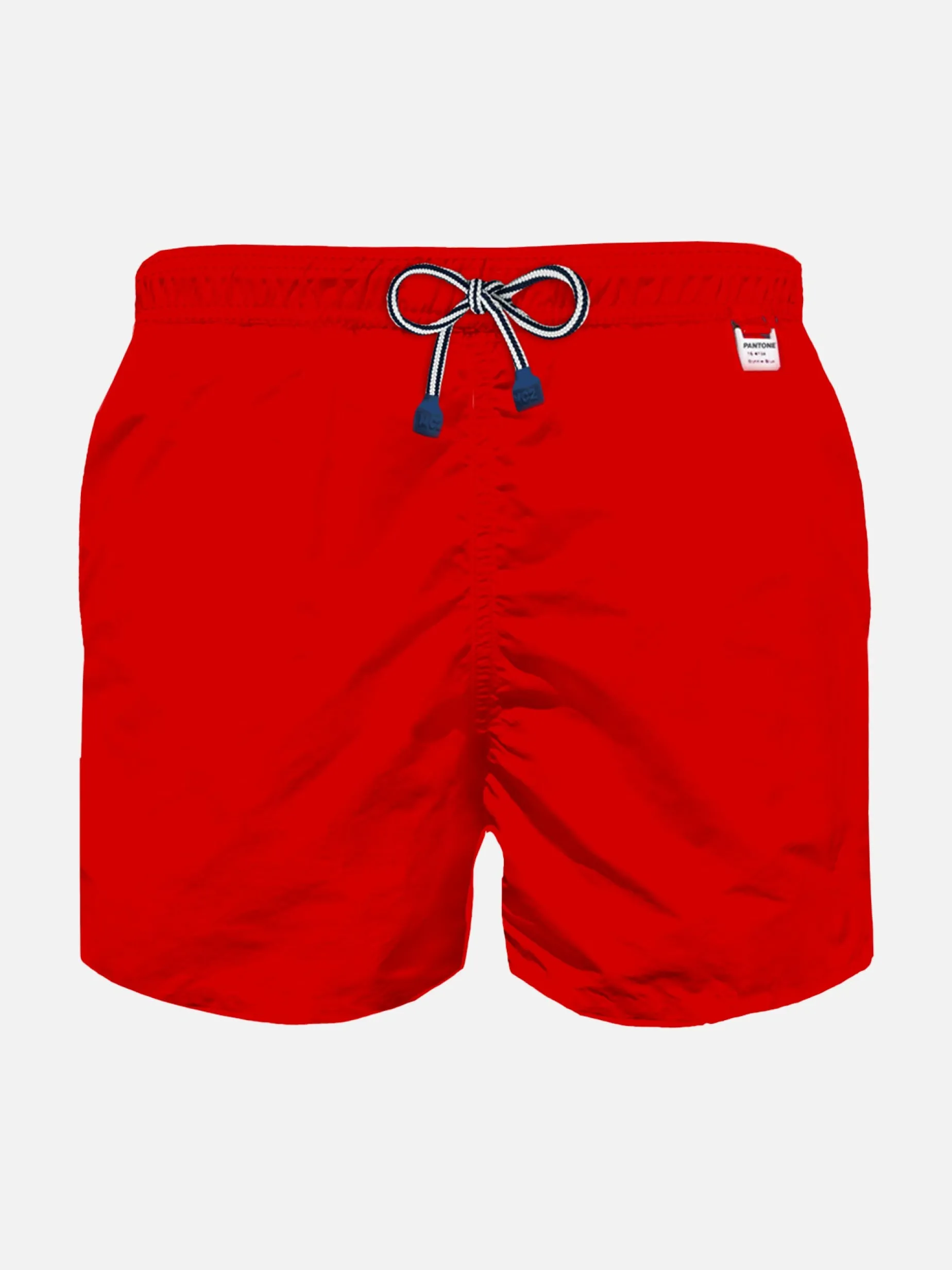 Badeshorts für Jungen aus rotem, hellem Stoff | Pantone® Sonderausgabe