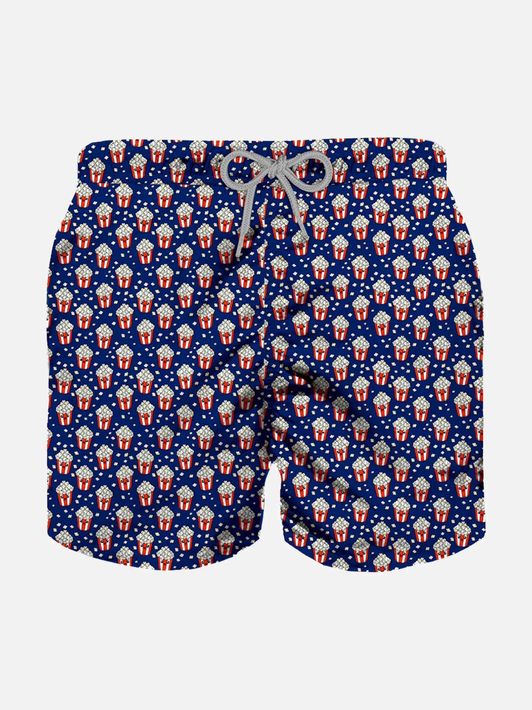 Badeshorts für Jungen aus leichtem Stoff mit Popcorn-Print
