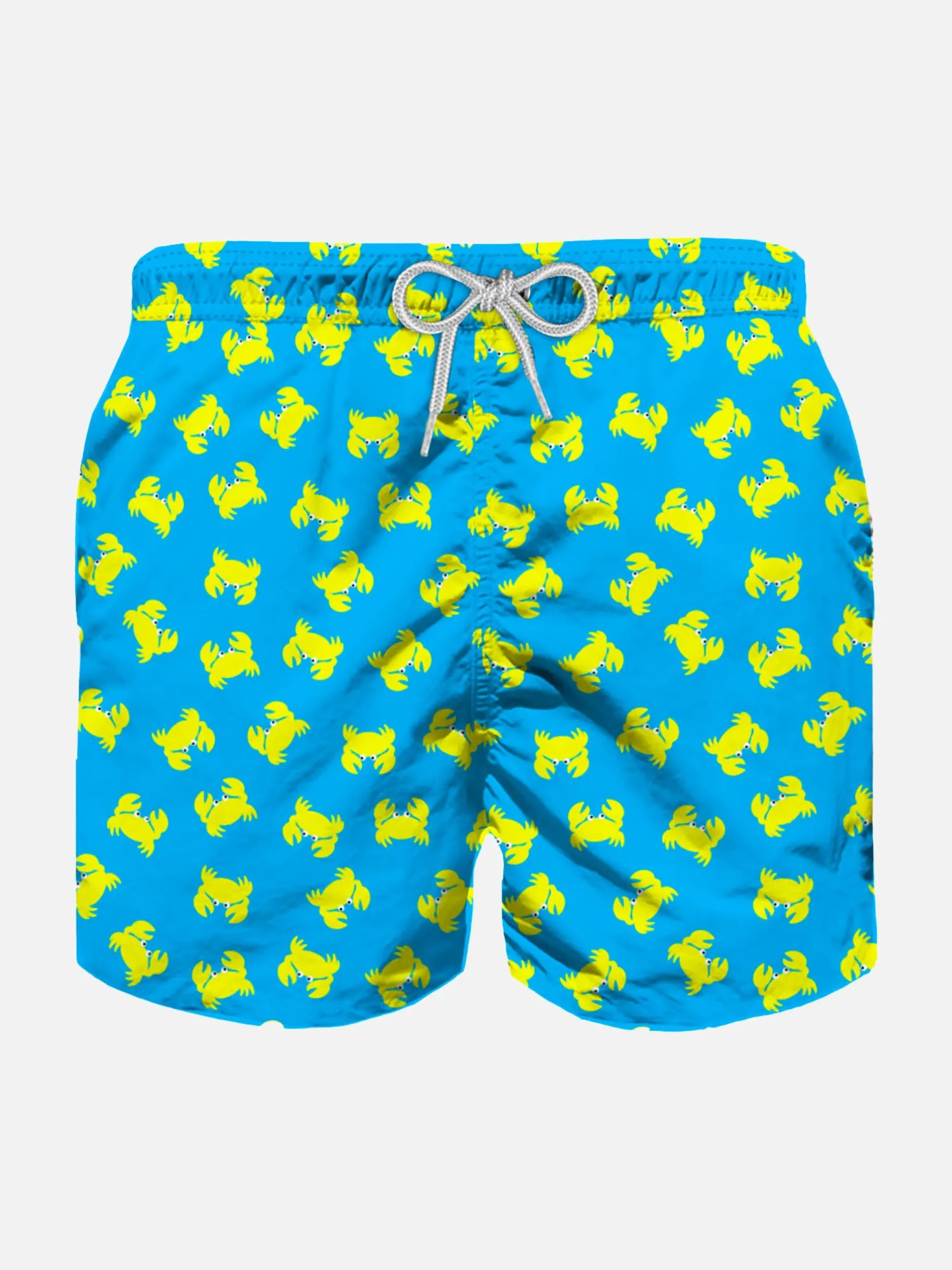 Badeshorts für Jungen aus leichtem Stoff mit Krabbenprint