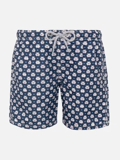 Badeshorts für Jungen aus leichtem Stoff mit Mikroschweinchen