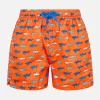 Badeshorts für Jungen aus leichtem Stoff von Jean Lighting mit Hai-Aufdruck