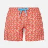 Badeshorts für Jungen aus leichtem Stoff Jean Lighting mit Tennis-Print