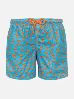 Badeshorts für Jungen aus leichtem Stoff mit Dinosaurier-Print