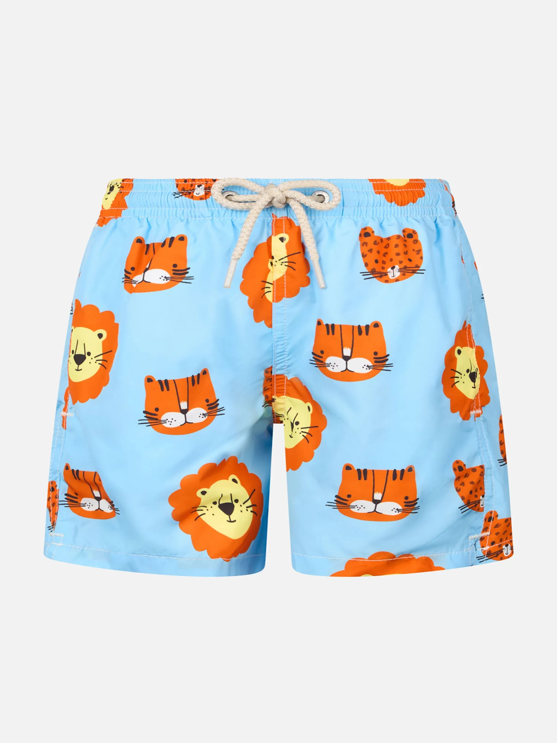 Badeshorts für Jungen aus leichtem Stoff von Jean Lighting mit Löwen-Print