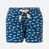 Badeshorts für Jungen aus leichtem Stoff Jean Lighting 70 mit Hai-Aufdruck