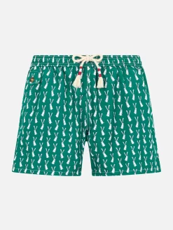 Badeshorts für Jungen aus leichtem Stoff Jean Lighting 70 mit Kaninchen-Print