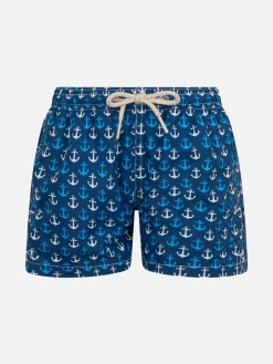 Badeshorts für Jungen aus leichtem Stoff von Jean Lighting mit Anker-Print