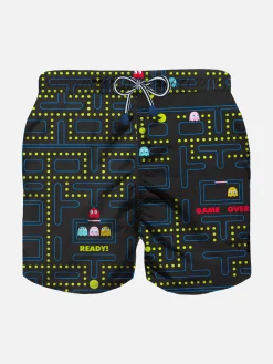Badeshorts für Jungen aus leichtem Stoff mit Pac-Man-Aufdruck | Pacman©