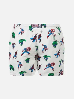 Badeshorts für Jungen aus leichtem Stoff von Jean Lighting mit Marvel-Superhelden-Aufdruck | MARVEL-SONDERAUSGABE