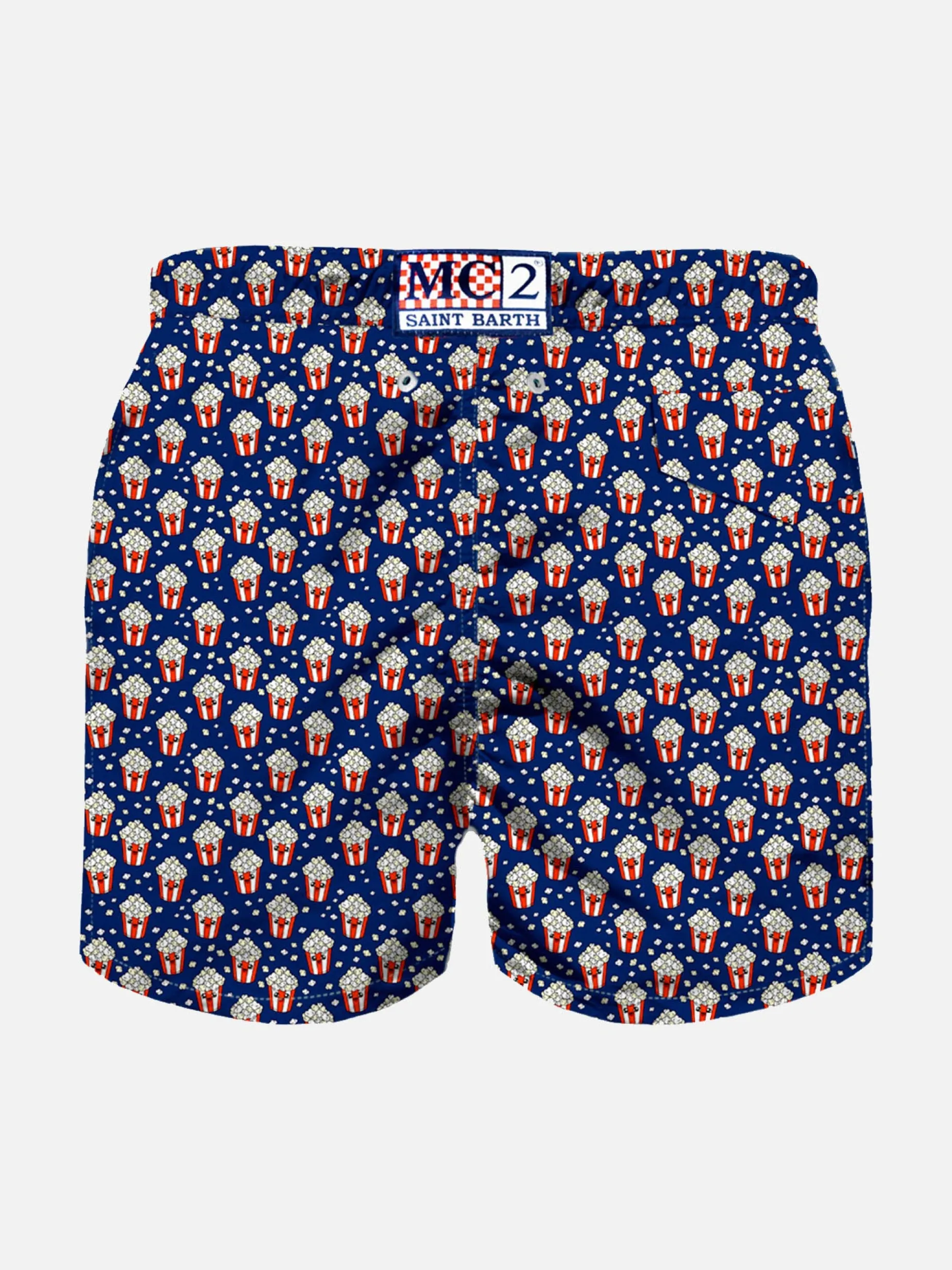 Badeshorts für Jungen aus leichtem Stoff mit Popcorn-Print