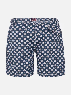 Badeshorts für Jungen aus leichtem Stoff mit Mikroschweinchen