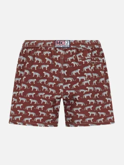 Badeshorts für Jungen aus leichtem Stoff Jean Lighting 70 mit Puma-Print