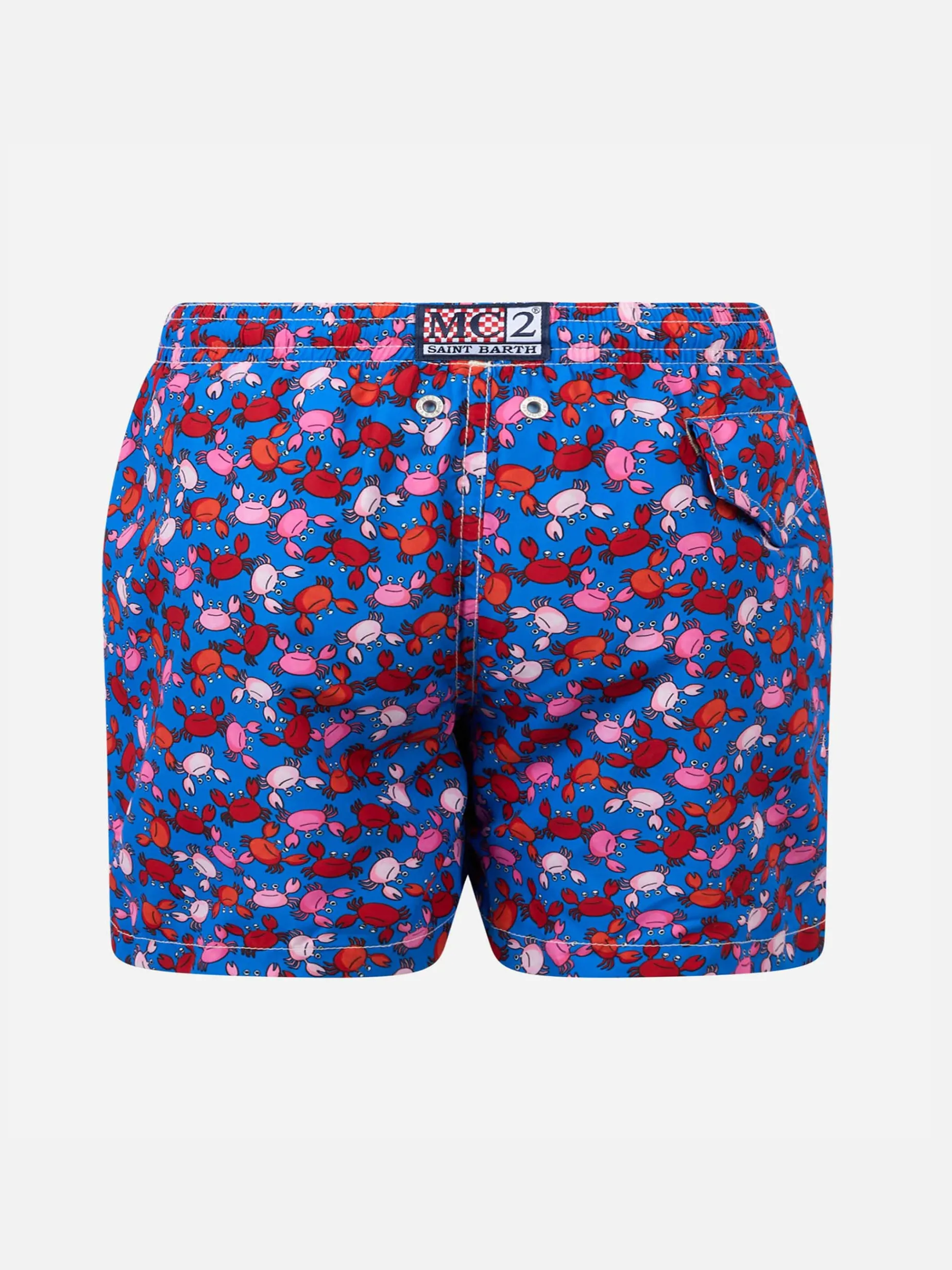 Badeshorts für Jungen aus leichtem Stoff von Jean Lighting mit Krabben-Print