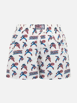 Badeshorts für Jungen aus leichtem Stoff von Jean Lighting mit „Captain America“-Aufdruck | MARVEL-SONDERAUSGABE
