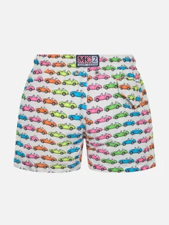 Badeshorts für Jungen aus leichtem Stoff von Jean Lighting mit Autos-Aufdruck