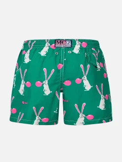 Badeshorts für Jungen aus leichtem Stoff mit Big-Babol-Kaninchen-Print | GROSSE BABOL-SONDERAUSGABE