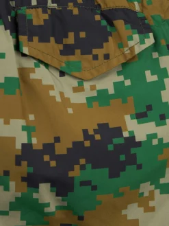 Badeshorts für Jungen aus leichtem Stoff von Jean Lighting mit Pixel-Camouflage-Print