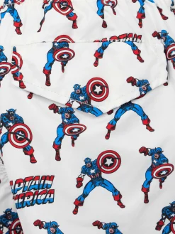 Badeshorts für Jungen aus leichtem Stoff von Jean Lighting mit „Captain America“-Aufdruck | MARVEL-SONDERAUSGABE